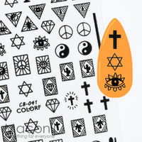 Nail Stickers CB041 Boho Vibes Black