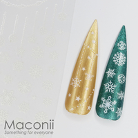 Nail Stickers - CB066 Snowflakes White