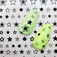 Nail Stickers 028 Black Stars