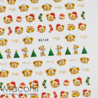 Nail Stickers - WG168 Christmas Teddy