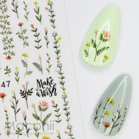 Nail Stickers XF3347 Spring Blooms