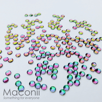 Nail Art Rhinestone Pack - Green Flame