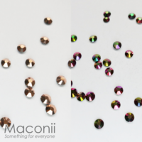 Nail Art Rhinestone Set #12 - Rose Gold, Rainbow Rose Gold