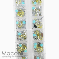 Nail Art Rhinestone Set #27 - Turquoise Jewels
