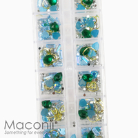Nail Art Rhinestone Set #28 - Aquamarine Jewels