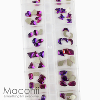 Nail Art Rhinestone Set #32 - Large Amethyst Purple