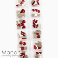 Nail Art Rhinestone Set #33 - Large Siam Red