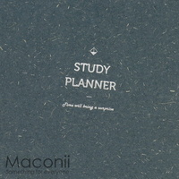 6-Month Study Planner Textured Blue-Grey