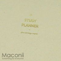 6-Month Study Planner Textured Creamy Yellow