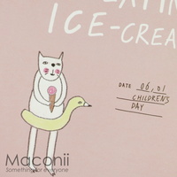 I Like Eating Ice-Cream Notebook Design - Cat