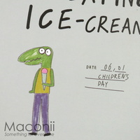 I Like Eating Ice-Cream Notebook Design - Crocodile