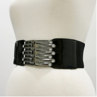 Metallic Stripe Waist Belt