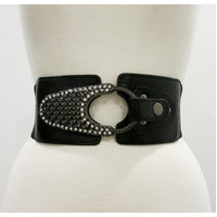 Faux Leather Weave Waist Belt