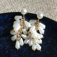 Stud Earrings - Dangly Pearl Drops