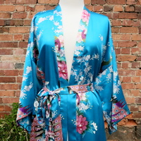 Kimono - Peacock Light Blue - X-Large (XL)