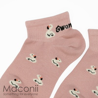 Socks - Swan Pattern Pink