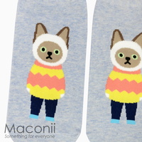 Socks - Dressed Cat Blue