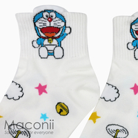 Socks - Ankle Doraemon White