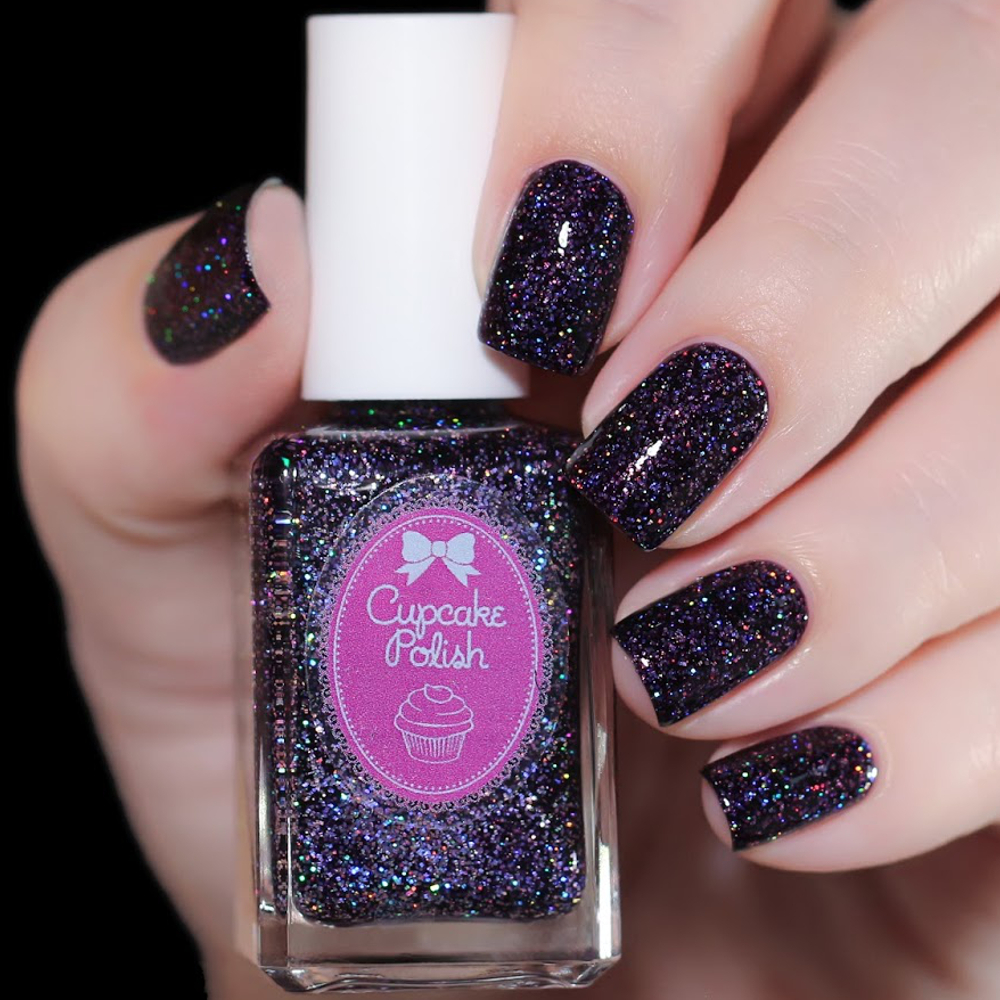 Amethyst - Dark Purple Glitter Holographic Nail Polish by Cupcake Polish