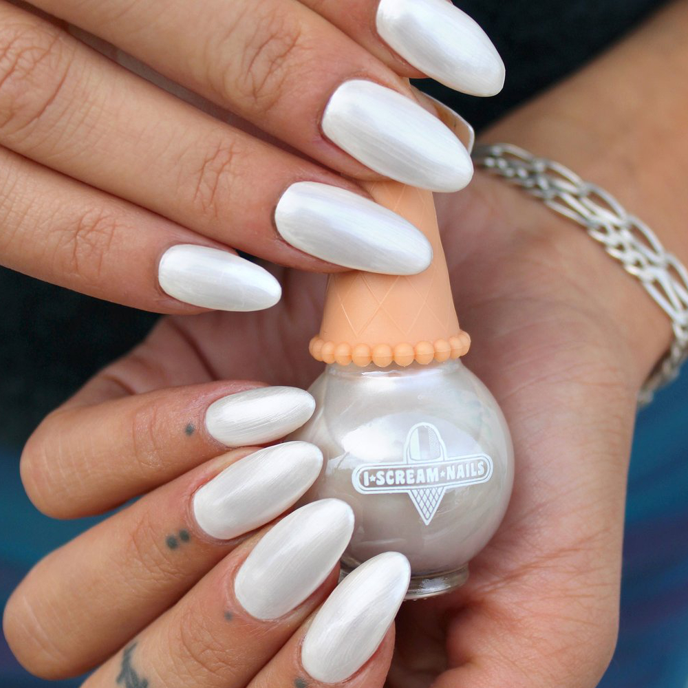 I Scream Nails Velvet Moonlight - Pearl Pearlescent Opaque White Nail ...