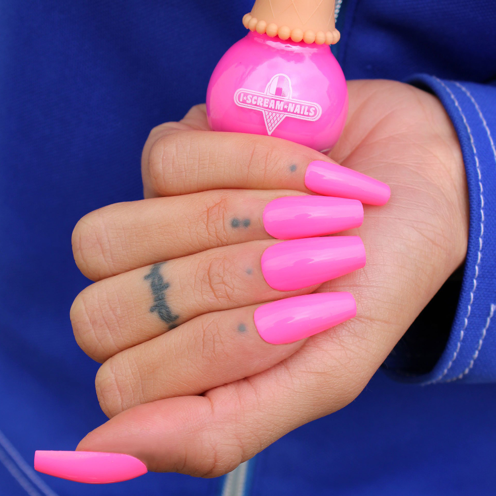 bright pink hot pink nails bright pink hot pink nails