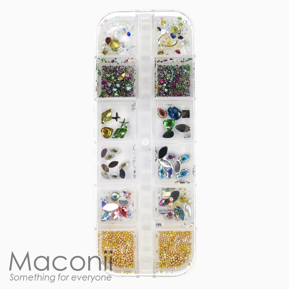 Nail Art Rhinestone Set #04 - Gem Box - Maconii