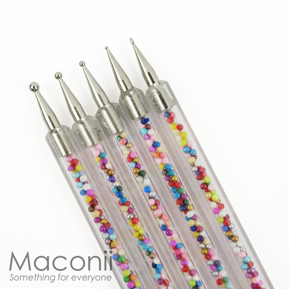Nail Art Brush Sets Tiny Detail Shapes Angle Flat Striper Fan Dotting Tool Clean - Picture 10 of 11