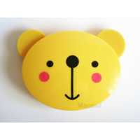 Contact Lens Travel Case - Teddy Yellow