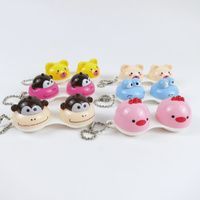 Animal Shaped Contact Lens Keyring Case (7 cases)