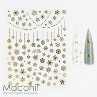 Nail Stickers - CB066 Snowflakes Metallic Gold