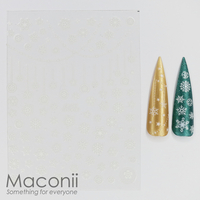 Nail Stickers - CB066 Snowflakes White