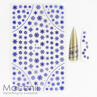 Nail Stickers - F282 Snowflakes Metallic Blue