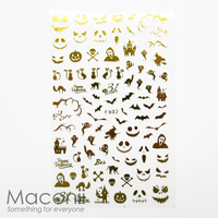 Nail Stickers F602 Halloween #1 Gold