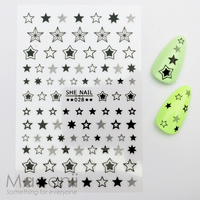 Nail Stickers 028 Black Stars