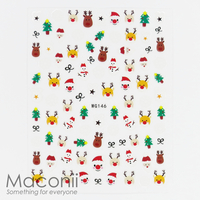 Nail Stickers - WG146 Cute Christmas
