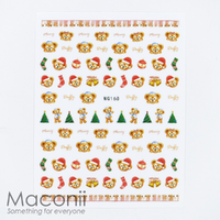 Nail Stickers - WG168 Christmas Teddy
