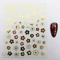 Nail Stickers 698 Metallic Daisies