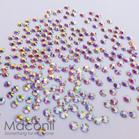 Nail Art Rhinestone Pack - Crystal AB Silver Base