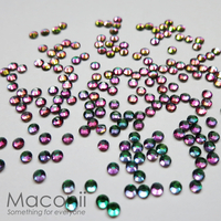 Nail Art Rhinestone Pack - Green Flame