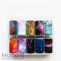 Nail Art Foil Set #10 - Galaxy & Marbles