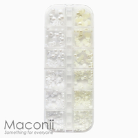 Nail Art Rhinestone Set #18 - White & Ivory Pearls