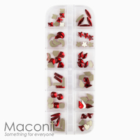 Nail Art Rhinestone Set #33 - Large Siam Red