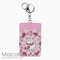 Lucky Cat and Goldfishes Card Holder Keyring