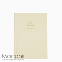 6-Month Study Planner Textured Creamy Yellow