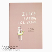 I Like Eating Ice-Cream Notebook Design - Cat