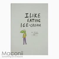 I Like Eating Ice-Cream Notebook Design - Crocodile