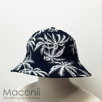 Bucket Hats - Palm Trees Navy Blue