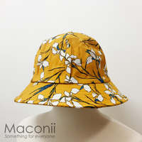 Bucket Hats - Mini Flowers Mustard Yellow