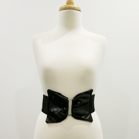 Large Bow Waist Belt - Black