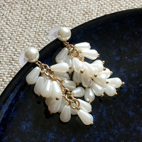 Stud Earrings - Dangly Pearl Drops